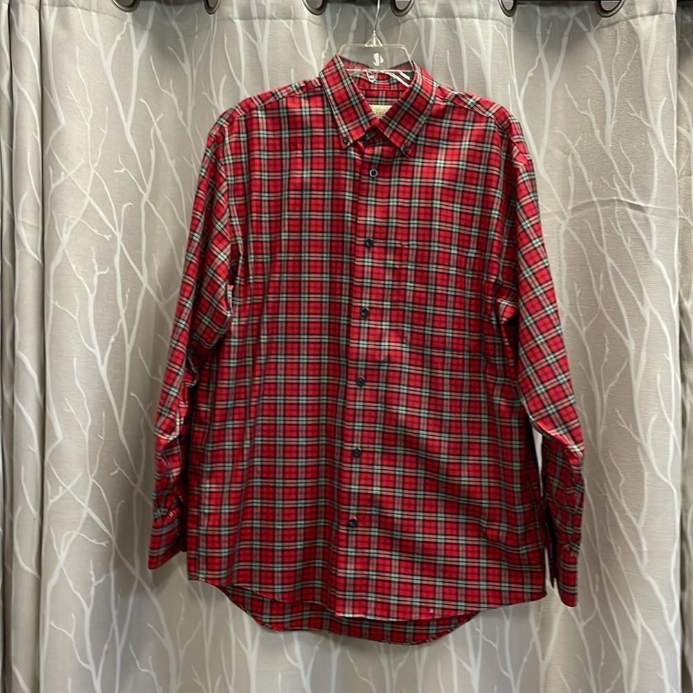 Cabela’s Vibrant Red Plaid Cotton Shirt Men’s M